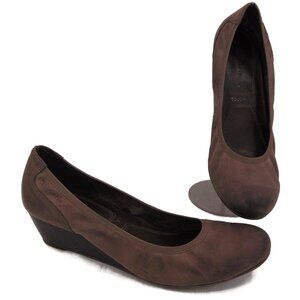 Tamaris Gray Ombre Stacked Wedge Heel Pumps US 9 EUR 40 Elastic Touch Me Insole